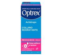 Optrex Actidrops Collirio Reidratante e Lubrificante per Occhi Secchi contro Arrossamento e Irritazione Uso Quotidiano Adatto anche per Lenti a Contatto - Flacone da 10ml