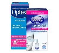 Optrex ActiMist Spray 2in1 Per Occhi Secchi e Irritati Lubrificante e Idratante 10ml + Actidrops Collirio Reidratante e Lubrificante 10ml - Set da 2