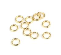 Optxzn 50 Pezzi 4 mm 304 Acciaio Inossidabile Anelli di congiunzione Aperti Risultati Oro Colore Doppio Cerchio Anello di congiunzione connettore per la creazione di Gioielli Fai da Te