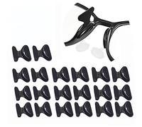 OPUGIT Naselli per occhiali con airbag, adesivi imbottiti a forma di farfalla antiscivolo per occhiali, occhiali da sole e occhiali, spessore: 1,8 mm, nero