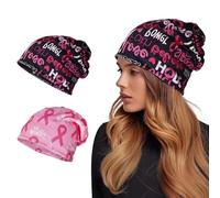 OPUHOHR 2 Pieces Chemioterapia Cappello da Donna Uomo, Elegant Cotton cap Donne, Turbante Chemioterapia, Berretto Elasticizzato da Donna Beanie Hat