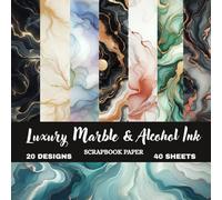 Opulent Fluid Marble Art Papers: Luxury Matte Finish Scrapbook Paper Book | 8.5×8.5 Premium Design Sheets Featuring Modern Ink Flow, Alcohol Art & Elegant Swirl Patterns