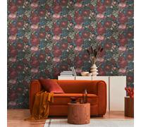 Livingwalls Michalsky 399791 - Carta da parati in tessuto non tessuto, motivo floreale, colore: rosso, blu, nero, verde