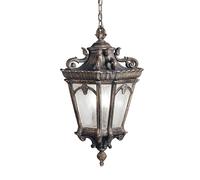 Opulente Luce a Sospensione Antico Alluminio Vetro Annata Lampada Esterni Balkon