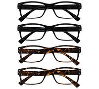 OPULIZE 4 Pacco Uomo Nero Marrone Tartaruga Grande Stile Designer Lettori Cerniere Molla Rrrr11-1122 +1,50-88 Gr