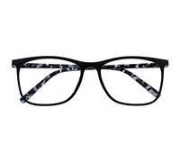 OPULIZE Arc Grande Occhiali Da Lettura Nero Fantasia Braccia Uomo Donna Cerniere Molla R66-1 +2,50