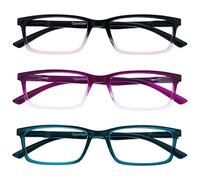 OPULIZE BBB9-45Q-000-X Reading Glasses, Black to Pink/Purple/Turquoise, Unisex
