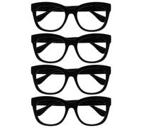 OPULIZE BIG Occhiali luce blu donna e uomo - Occhiali da lettura Antiriflesso e Antibagliore - Confezione da 4 - Occhiali per computer - Protezione UV - Oversize e Rotondo - Nero - +3.00