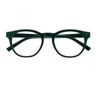 OPULIZE Blu - Occhiali da Lettura Filtro Luce Blu Montatura Tonda Fashion Cerniere a Molla Migliorano il Sonno Gaming Computer Anti Riflesso Verde Uomo Donna B5-6 +3.00