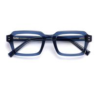 OPULIZE EDG Occhiali da lettura uomo e donna, Anti Luce Blu con Lenti Antiriflesso Antibagliore, Protezione UV, Rettangolare, Cerniere a Molla, Blu +3,00