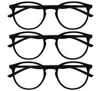 OPULIZE Met 3 Pacco Blocco Luce Blu Occhiali Computer Gioco Nero Uomo Donna BBB60-1 +0,00