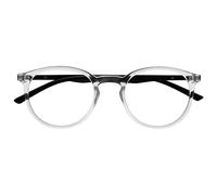 OPULIZE Met Chiaro Nero Occhiali Da Lettura Grande Giro Comodo Uomo Donna Cerniere Molla R60-C +2,50