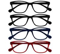OPULIZE Nero Blu Navy Rosso Leggero Lettori Valore 4 Pacco Uomo Donna Cerniere Molla Rrrr27-113Z +3,50-88 Gr