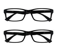 OPULIZE Nero Lettori Valore 2 Pacco Stile Designer Uomo Donna Rr92-1 +2,00-58 Gr