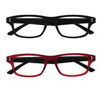 OPULIZE Nero Rosso Matt Gommato Lettori Valore 2 Pacco Uomo Donna Rr33-Z1 +3,00-58 Gr