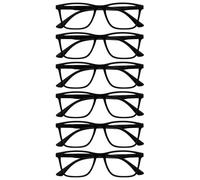 OPULIZE NYX Occhiali luce blu donna e uomo - Occhiali da lettura Antibagliore - Occhiali per computer - Confezione da 6 - Protezione UV - Rettangolare - Nero - + 0.00
