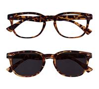 OPULIZE Occhiali Da Lettura Marrone Tartaruga Lettori Coordinata Con Lettore Sole Pacco Doppio Uomo Donna RS14-2T +1,50