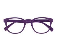 OPULIZE Pop Retrò Giro Viola Opaco Liscio Uomo Donna Occhiali Da Lettura Cerniere Molla R2-5 +2,50
