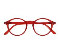 Opulize Occhiali da lettura Rey R56-Z – Montatura rotonda retro, Rosso opaco, Uomo Donna +2.50