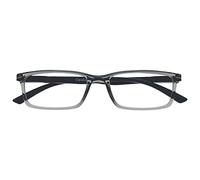 OPULIZE See - Occhiali da Lettura Filtro Luce Blu Montatura Stretta Cerniere a Molla Migliorano il Sonno Gaming Computer Anti Riflesso Grigio Uomo Donna B9-7+2.00
