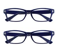 OPULIZE The Reading Glasses Company Gli occhiali da lettura Azienda Blu Scuro Lettore Valore 2 Pack Uomini Donne RR77-3 +3,50