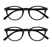 OPULIZE Zen 2 Pacco Occhiali Da Lettura Buio Marrone Tartaruga Piccolo Uomo Donna RR24-2 +3,00