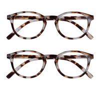 OPULIZE Zen 2 Pacco Occhiali Da Lettura Luce Marrone Tartaruga Piccolo Uomo Donna RR24-1T +1,00