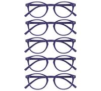 OPULIZE Zen 5 Pacco Occhiali Da Lettura Viola Opaco Liscio Piccolo Uomo Donna RRRRR24-5 +2,00