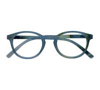 OPULIZE Zen Occhiali Da Lettura Lucente Turquoise Blu Piccolo Uomo Donna Cerniere Molla R24-Q +2,50