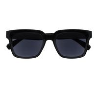 OPULIZERA Reading - Occhiali da sole con lenti colorate nere, antiriflesso e antiriflesso, protezione UV400, montatura rettangolare oversize, cerniere a molla, unisex, +1,50, Nero, Taglia unica