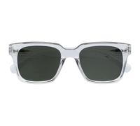 OPULIZERA Reading - Occhiali da sole con lenti colorate verdi, antiriflesso e antiriflesso, protezione UV400, montatura rettangolare oversize, cerniere a molla, unisex, +3.50, Trasparente, Taglia