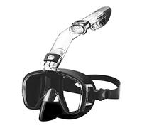 Opurtdor Set di maschere da snorkeling per adulti, maschera anti-appannamento a mezza faccia, con vista panoramica e occhialini da nuoto anti-perdite, per bambini e adulti