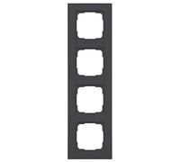 OPUS® 55 Fusion - Mascherina di copertura a 4 moduli, colore: Antracite lucido