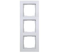 OPUS® 55 Kubus - Mascherina di copertura a 3 moduli, colore alluminio argento-lucido