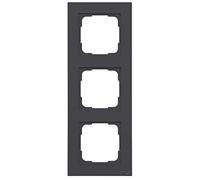 OPUS® 55 - Mascherina di copertura a 3 moduli, colore: Antracite lucido