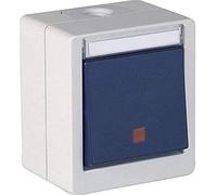 OPUS® RESIST Interruttore di controllo di esecuzione spento/cambio, lente rossa, colore grigio chiaro/blu acciaio