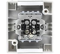 OPUS® RESIST - Interruttore di controllo per riscaldamento, 2 poli, lente rossa, colore grigio chiaro/blu acciaio