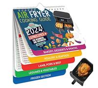 Opuscolo per friggitrice ad aria calda, magnetico, tavolo con tempi di cottura per friggitrice ad aria calda | Guida di cottura per friggitrice ad aria calda magnetica con gancio - Ricettario per