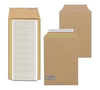 Oputec 100 buste per spedizioni VT71 A3 + 290 x 410 mm, in cartone ondulato, autoadesive, con filo, robusta custodia per spedizioni di libri, cataloghi e merci piatte