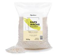Oputec 900 g di cera per candele di colza: cera color crema chiara - candele fai da te - versare candele in cera naturale - creare e riempire le proprie candele - Made in Germany