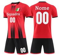 OPUTWDF Completo Calcio Personalizzabile la Maglia Set Divise e da Calcio Taglie da Bambino e Adulto Completino Calcio