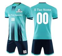 OPUTWDF Completo Calcio Personalizzabile la Maglia Set Divise e da Calcio Taglie da Bambino e Adulto Completino Calcio