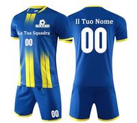OPUTWDF Completo Calcio Personalizzabile la Maglia Set Divise e da Calcio Taglie da Bambino e Adulto Completino Calcio