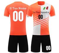 OPUTWDF Completo Calcio Personalizzabile Uomo Donna Kit da Calcio Personalizzati Maglie da Calcio per Bambino Adulti con Il Tuo Nome Numero Squadra e Logo
