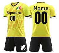 OPUTWDF Maglia Calcio Personalizzabile Uomo Donna Kit da Calcio Personalizzati Completo Calcio per Bambini Adulti con Il Tuo Nome Numero Squadra e Logo