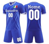 OPUTWDF Maglia Calcio Personalizzabile Uomo Donna Kit da Calcio Personalizzati Completo Calcio per Bambini Adulti con Il Tuo Nome Numero Squadra e Logo