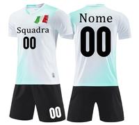 OPUTWDF Maglia da Calcio Personalizzabile Uomo Donna - Kit da Calcio Personalizzati per Bambini Adulti con Il Tuo Nome Numero Squadra e Logo