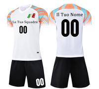 OPUTWDF Maglietta Calcio Personalizzata Bambini con Il Tuo Nome - Divisa Calcio Personalizzata con Il Tuo Nome Numero Squadra E Logo