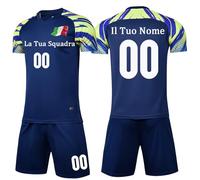 OPUTWDF Maglietta Calcio Personalizzata Bambini con Il Tuo Nome - Divisa Calcio Personalizzata con Il Tuo Nome Numero Squadra E Logo