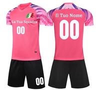 OPUTWDF Maglietta Calcio Personalizzata Bambini con Il Tuo Nome - Divisa Calcio Personalizzata con Il Tuo Nome Numero Squadra E Logo